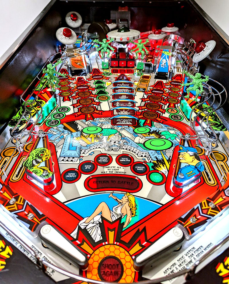 Attack From Mars Pinball Machine - Playfield View